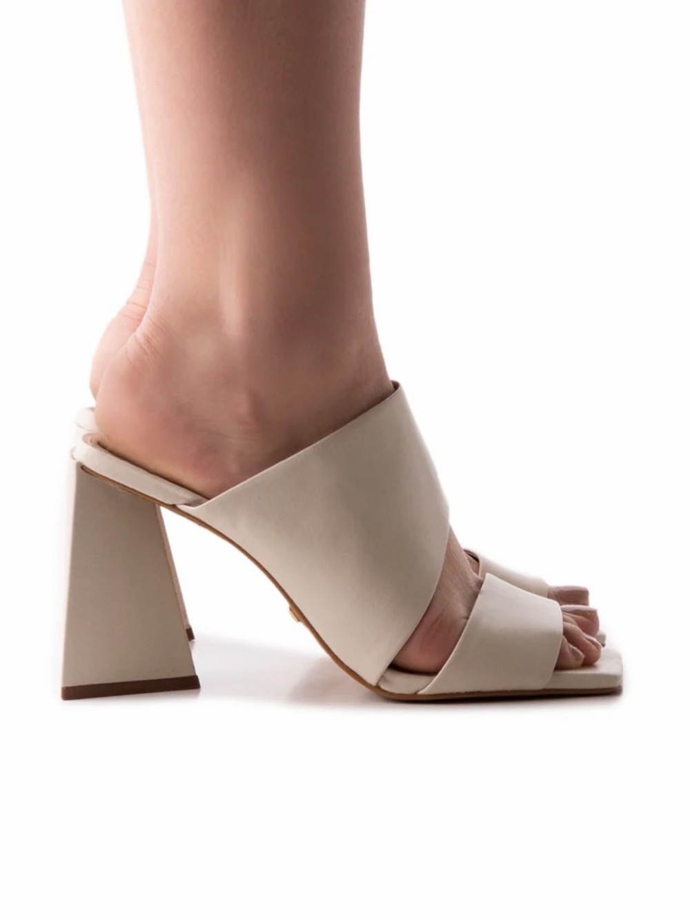 L’Intervalle Cream Block Heel Slide Sandal - Women 41/10